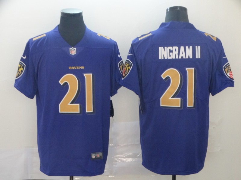 Men Baltimore Ravens 21 Ingram ii purple Nike Vapor Untouchable Limited Player NFL Jerseys